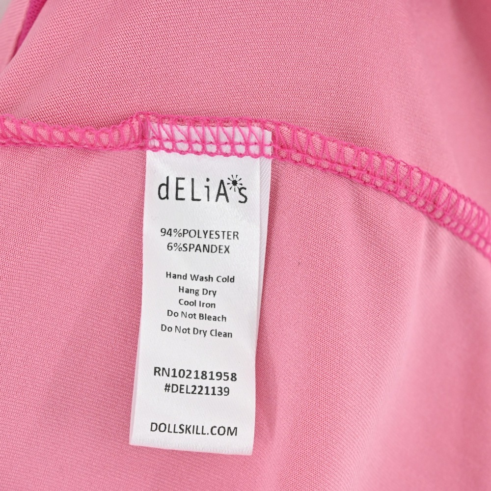 Dolls Kill Delias Mermaid Kisses Mini Dress Size L Pink Asymmetrical Going Out‎ - Picture 8 of 14